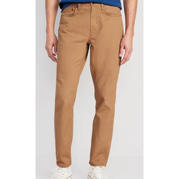 Old Navy Pants Men Size 31x30 Brown Athletic Taper Non-Stretch Flat Front Casual - Picture 1 of 11